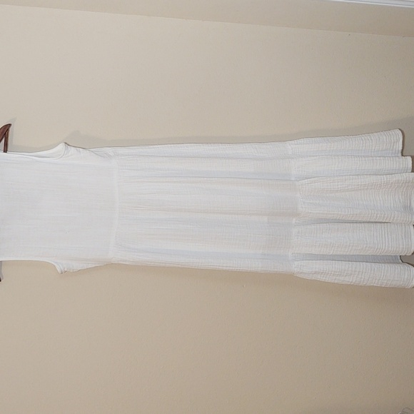 Beachlunchlounge Collection Women’s White Sleeveless Gauze Dress - Picture 4 of 8